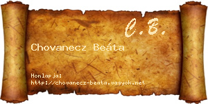 Chovanecz Beáta névjegykártya